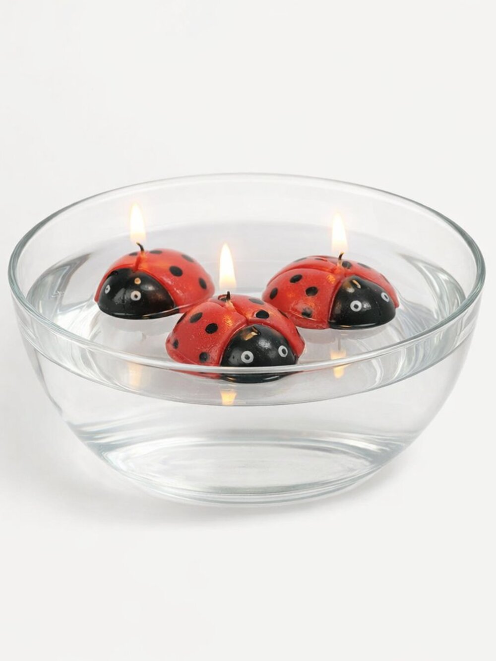 Crate & Barrel Ladybug Floating Candles Set of 18 x 2 packages =36 Candles NWT